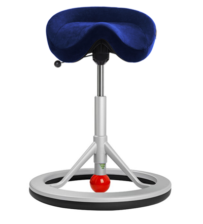 Backapp Smart, Silver Grey, Alcantara Commodore Blue, Red Ball