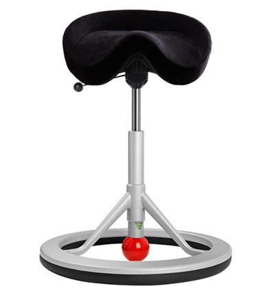 Backapp Smart, Silver Grey, Alcantara Black, Red Ball